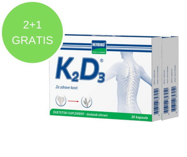 K2D3® 2+1 GRATIS paket, 60 kapsula